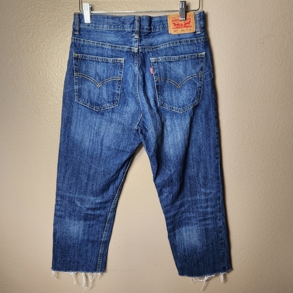 Levi's 502 Tapered Mid Rise Raw Hem Cropped Jeans-Size 29 - Picture 6 of 9